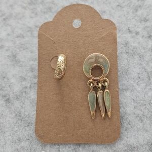 Vintage Asymmetrical Gold‎ Tone Earrings Set